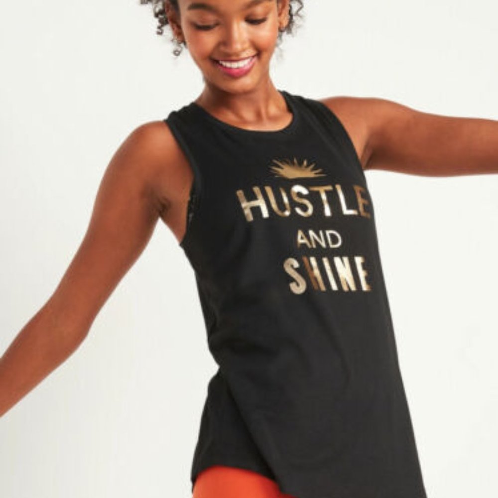 Old Navy Hustle and Shine Graphic Muscle Tank Top M